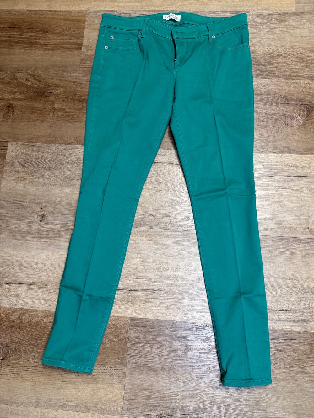 Express Women’s Skinny Jeans in Teal Green